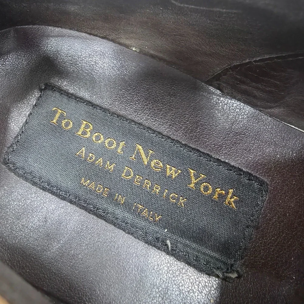 To Boot‎ New York Adam Derrick Oxford Shoes Mens 10 Brown Leather Wingtip Italy